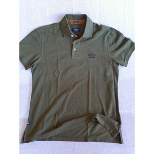 Chevignon  Men Medium Polo Blended Algodon Poly‎ Embroidered Logo Military Green